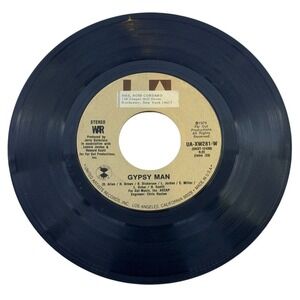 War Gypsy Man 45 RPM Vinyl Record United Artists Deliver The Word Tested